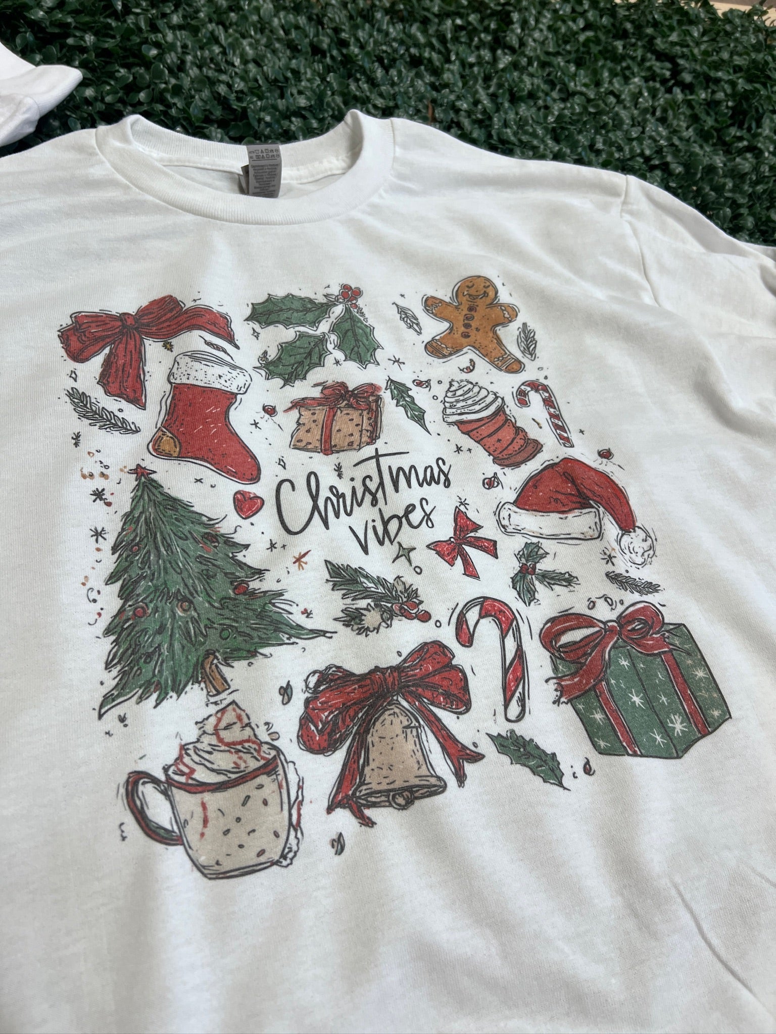 Christmas Vibes Collage on White