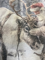 Load image into Gallery viewer, Vintage Santa and Reindeer on Sand

