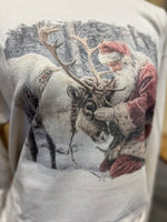 Load image into Gallery viewer, Vintage Santa and Reindeer on Sand
