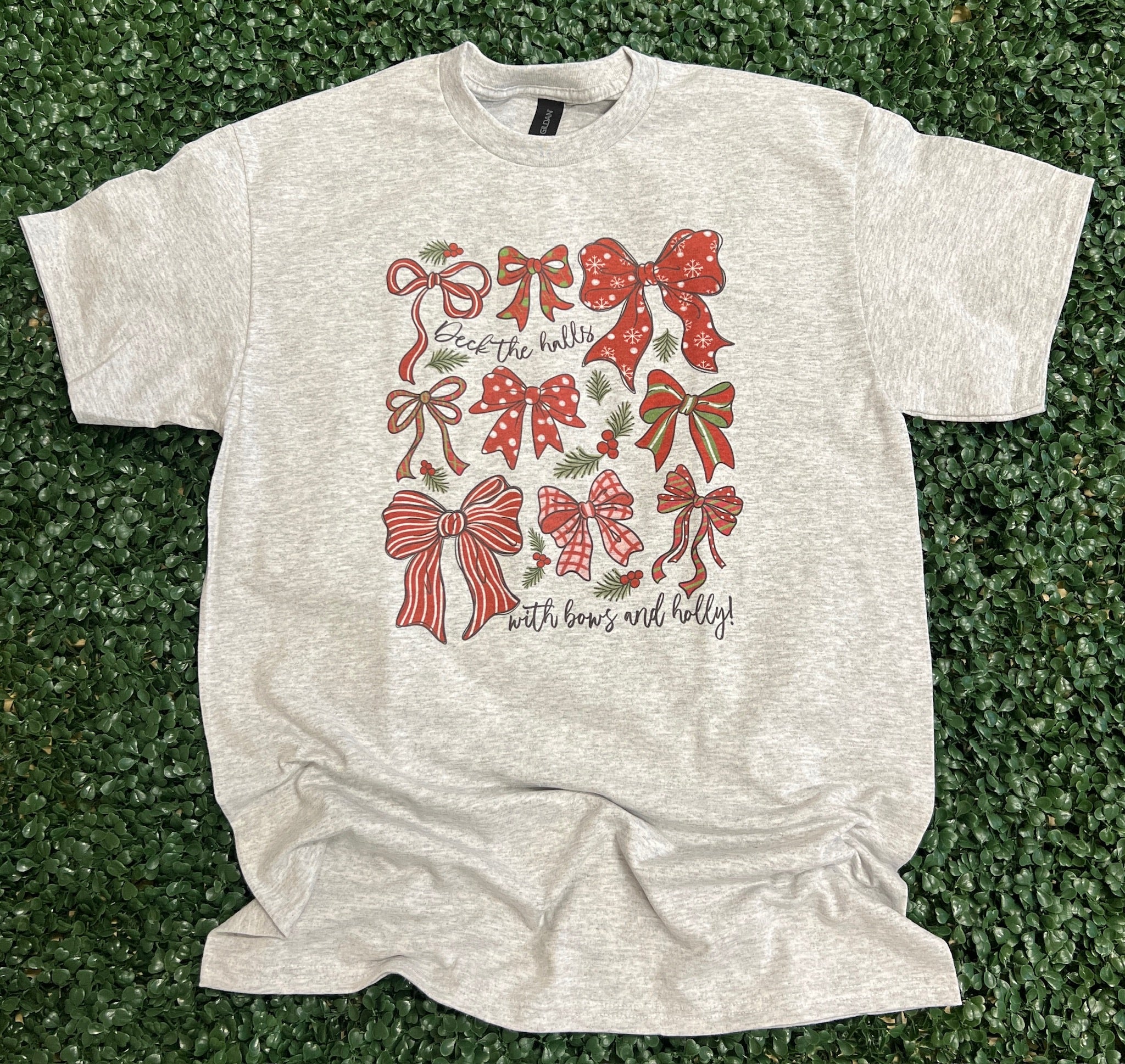 Deck The Halls With Bows And Holly on Ash Gray