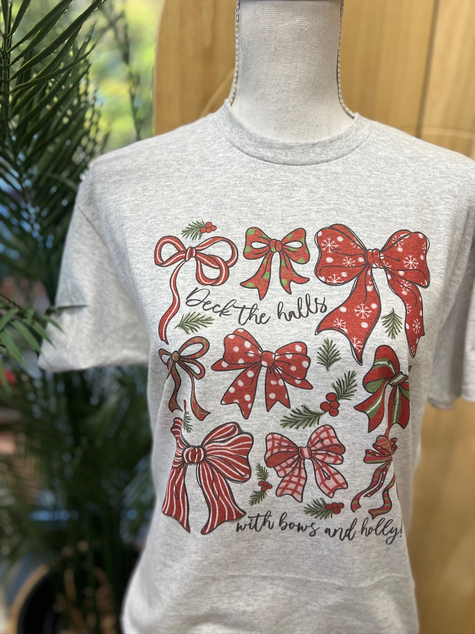 Deck The Halls With Bows And Holly on Ash Gray