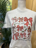 Load image into Gallery viewer, Deck The Halls With Bows And Holly on Ash Gray
