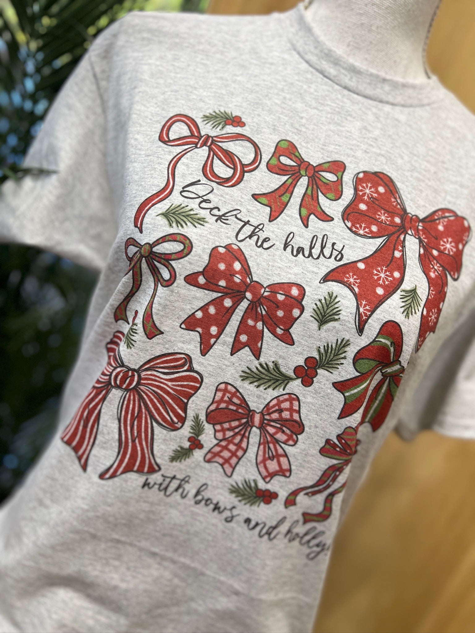 Deck The Halls With Bows And Holly on Ash Gray