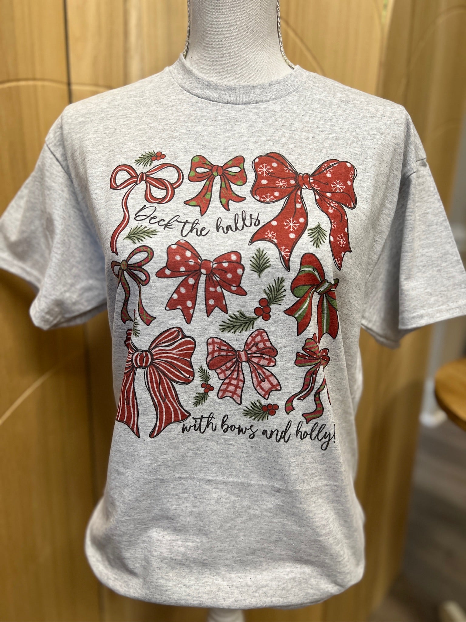 Deck The Halls With Bows And Holly on Ash Gray