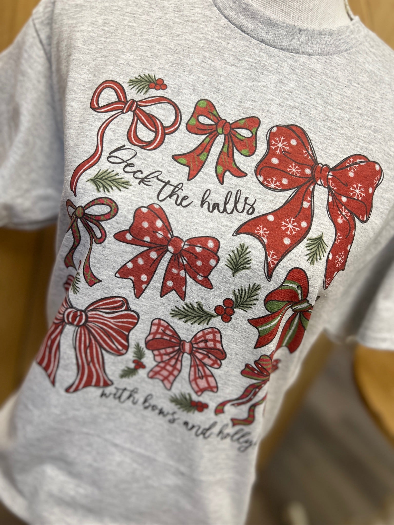 Deck The Halls With Bows And Holly on Ash Gray