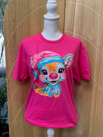 Load image into Gallery viewer, Bright Reindeer on Gildan Softstyle Heliconia
