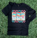 Load image into Gallery viewer, Retro Santa on Gildan Softstyle Black
