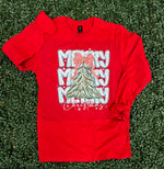 Load image into Gallery viewer, Merry Christmas Tree on Gildan Softstyle Red
