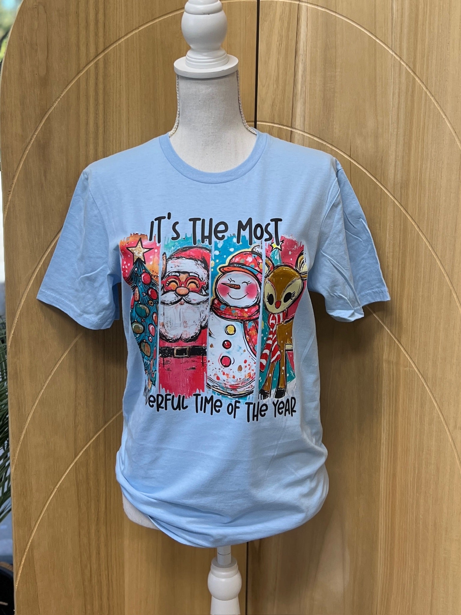 It's The Most Wonderful Time Of The Year on Gildan Softstyle Light Blue