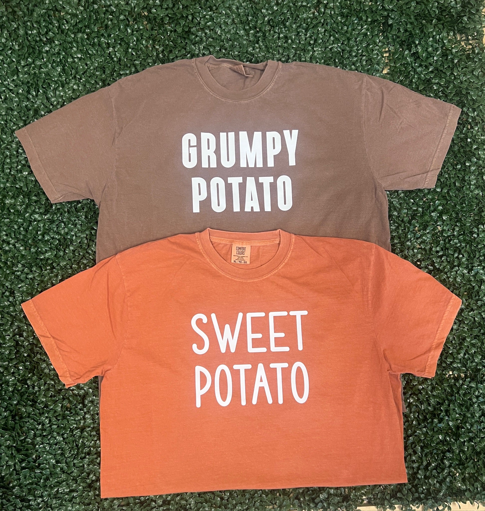 Sweet Potato/Grumpy Potato on Comfort Colors