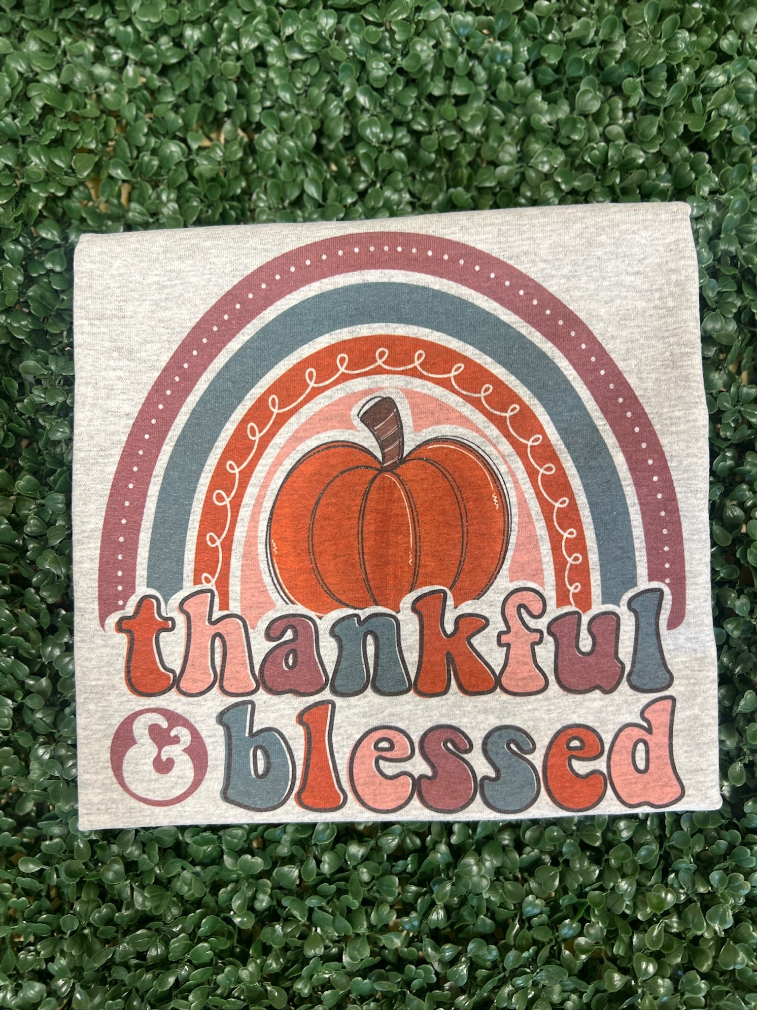 Thankful and Blessed on Ash Gray