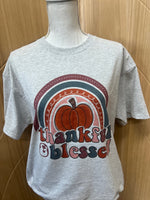 Load image into Gallery viewer, Thankful and Blessed on Ash Gray
