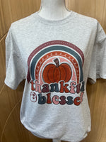 Load image into Gallery viewer, Thankful and Blessed on Ash Gray
