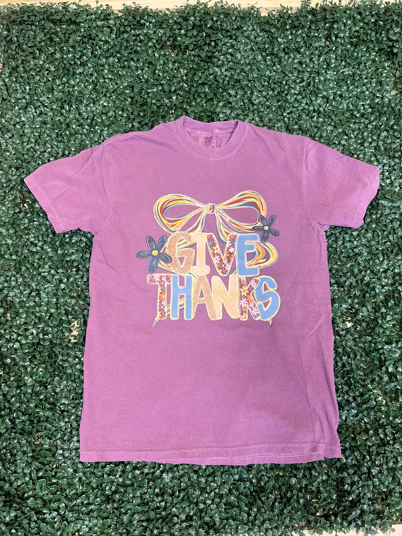 Give Thanks on Comfort Colors (Shown on Berry)