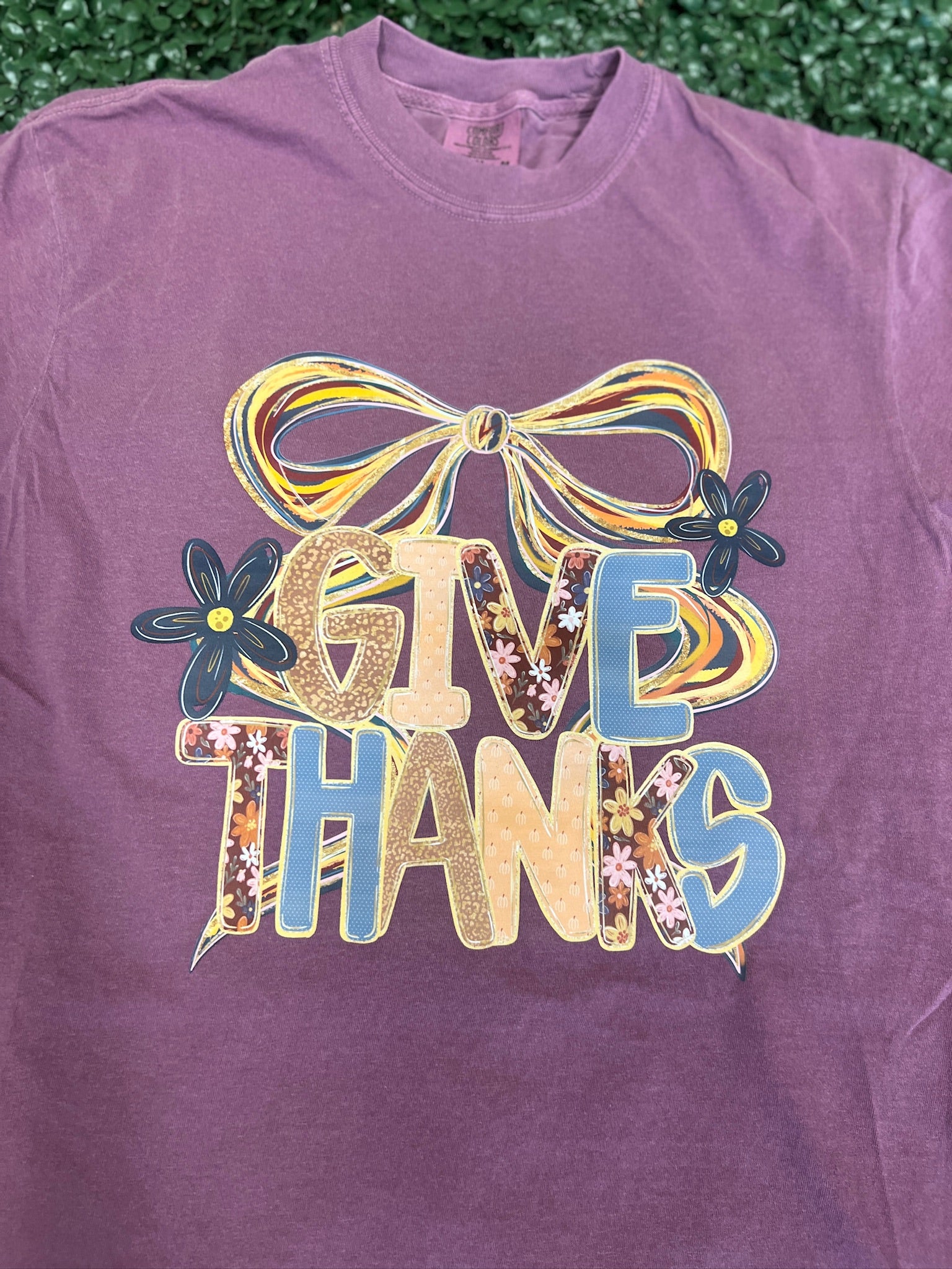 Give Thanks on Comfort Colors (Shown on Berry)