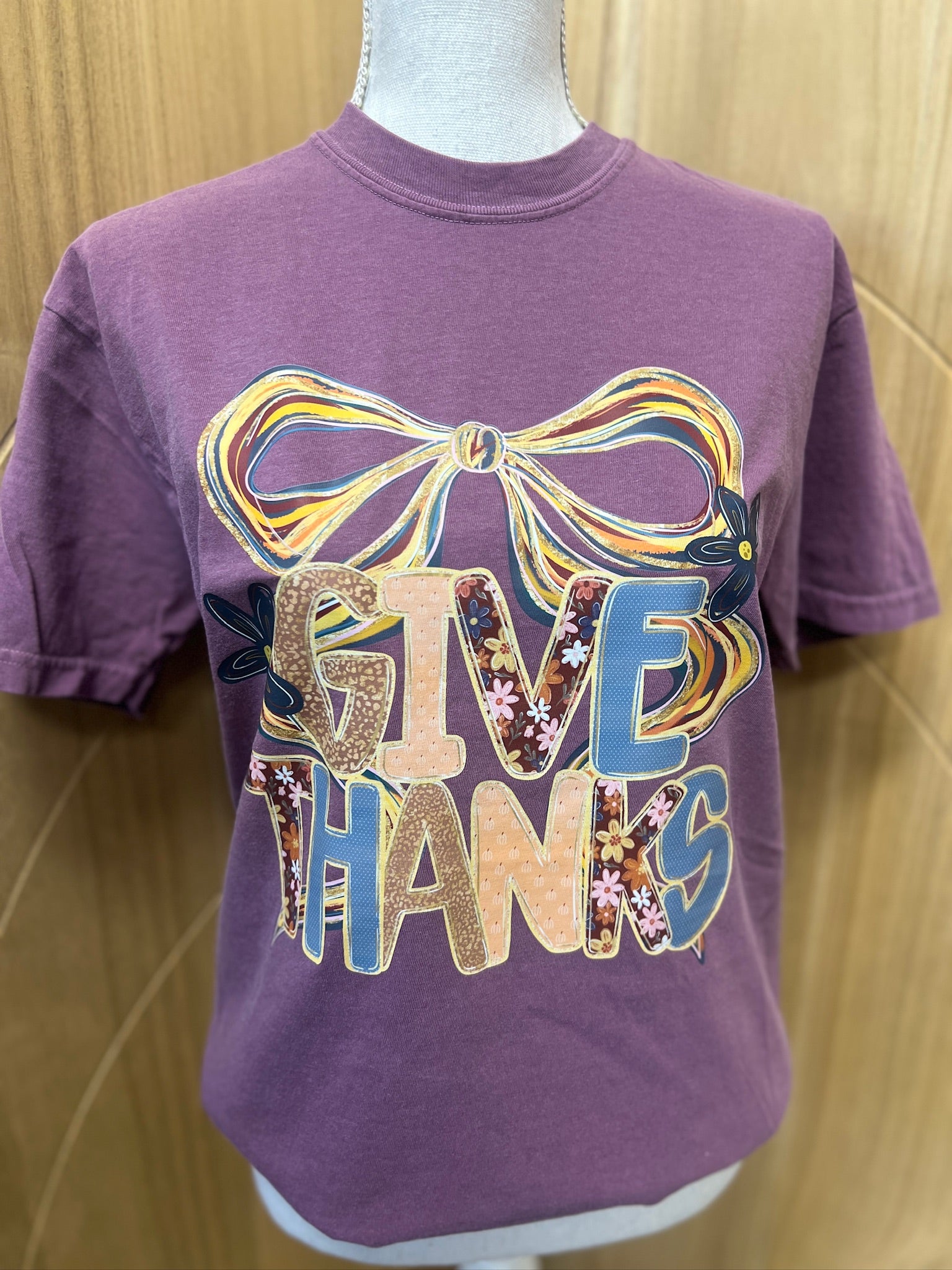 Give Thanks on Comfort Colors (Shown on Berry)