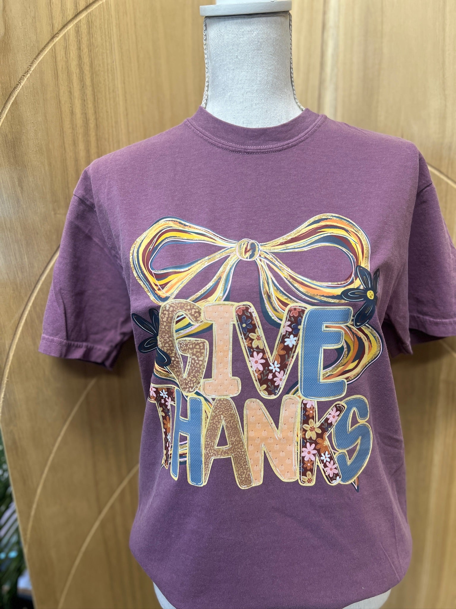 Give Thanks on Comfort Colors (Shown on Berry)