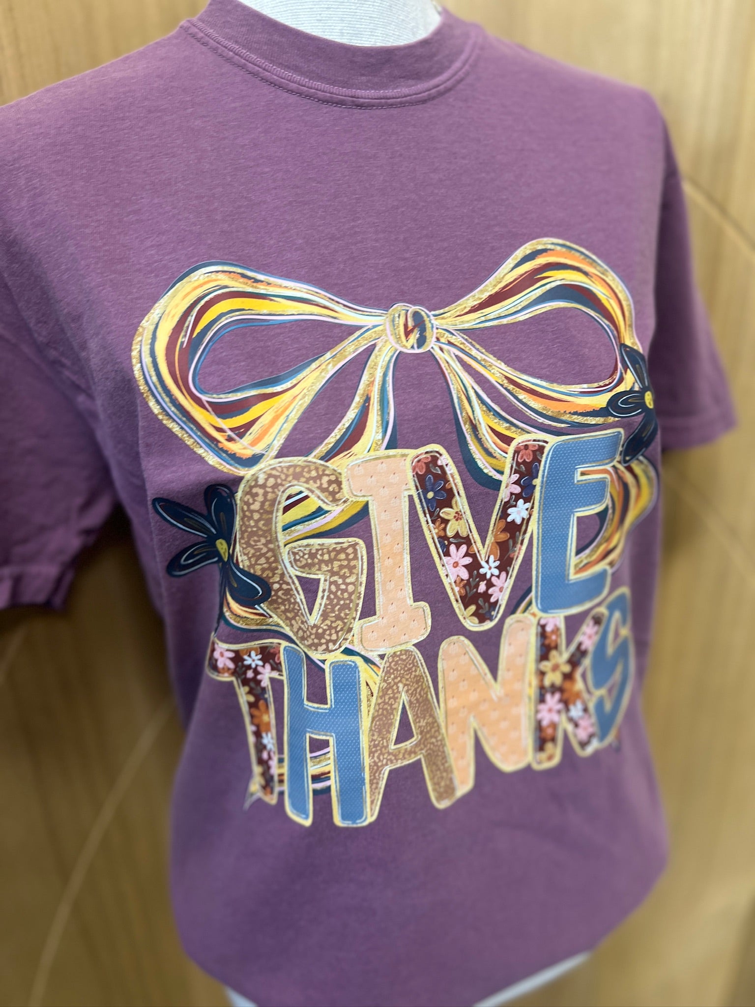 Give Thanks on Comfort Colors (Shown on Berry)