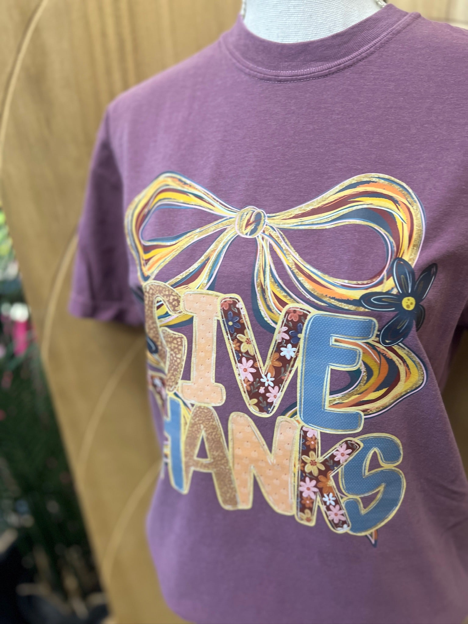 Give Thanks on Comfort Colors (Shown on Berry)