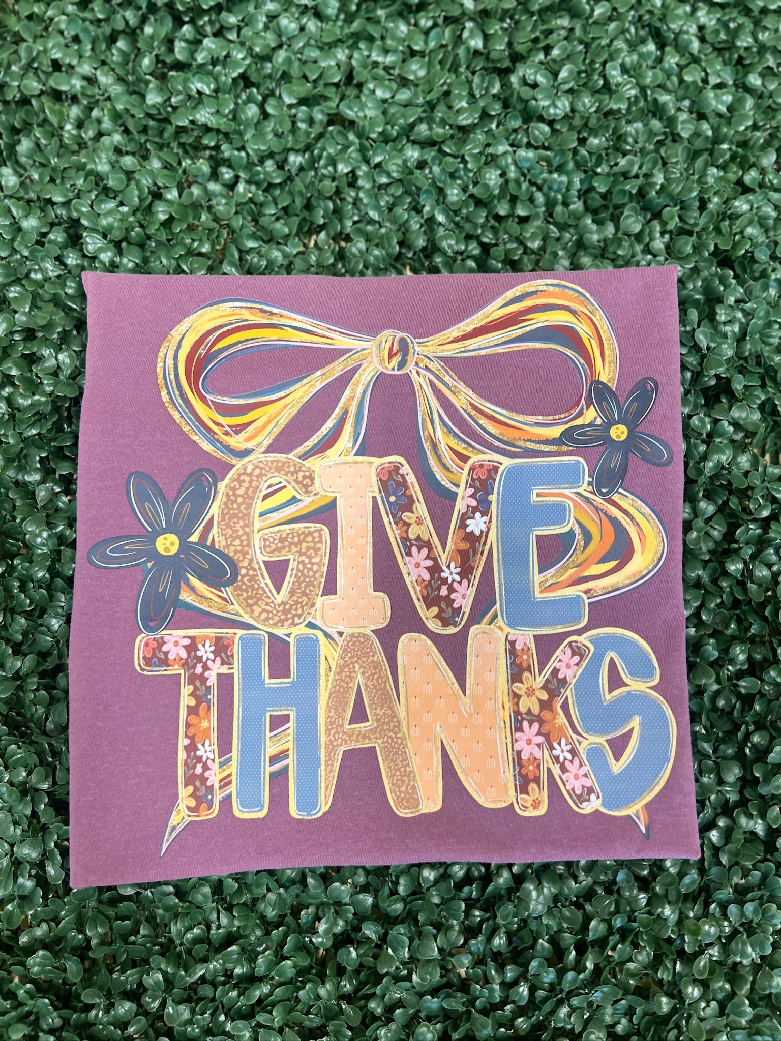 Give Thanks on Comfort Colors (Shown on Berry)