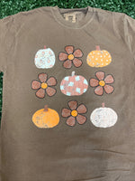 Load image into Gallery viewer, Flowers and Pumpkins Coquette on Comfort Colors (Shown on Espresso)
