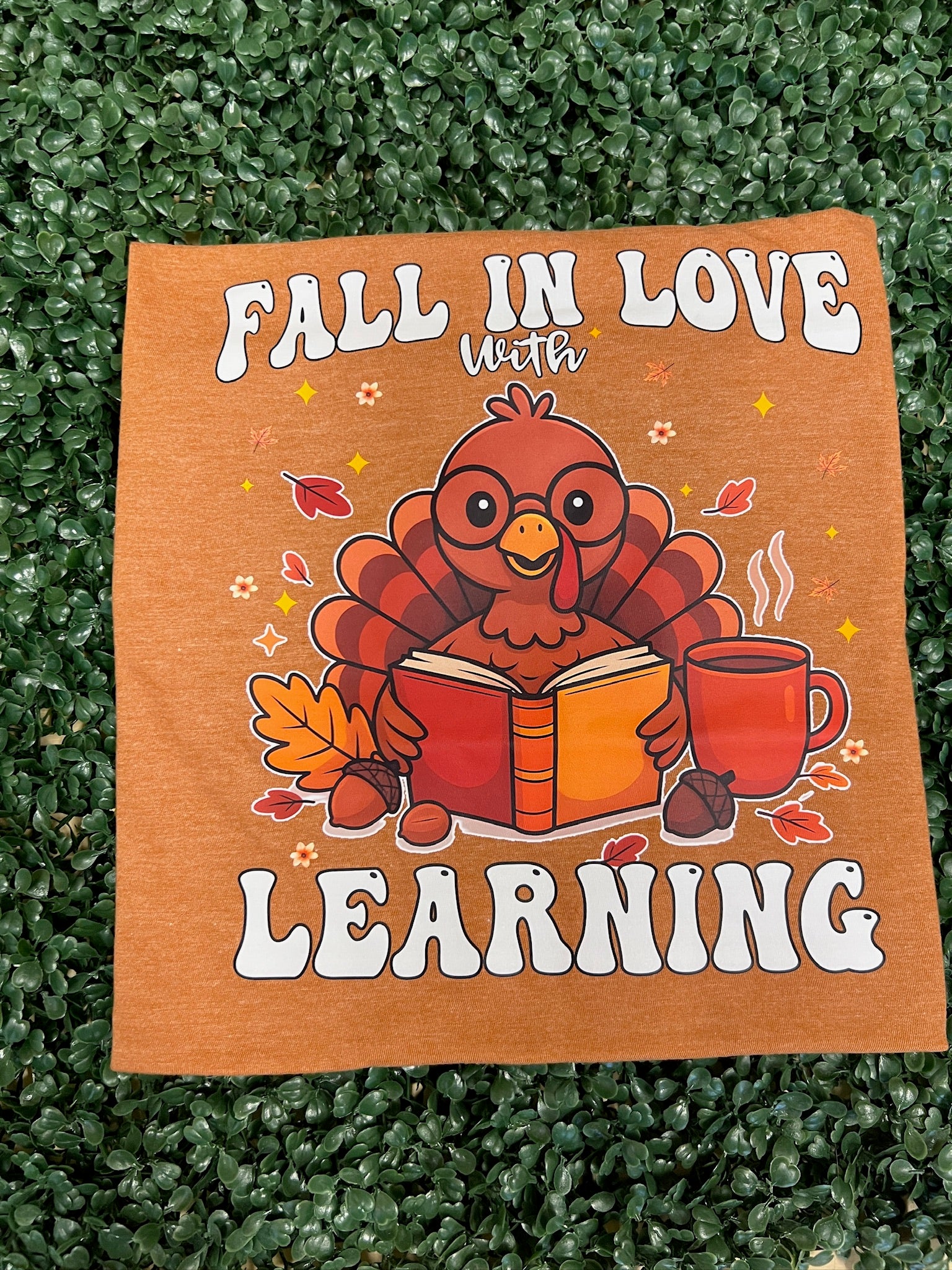 Fall in Love with Learning on Tultex Heather Rust
