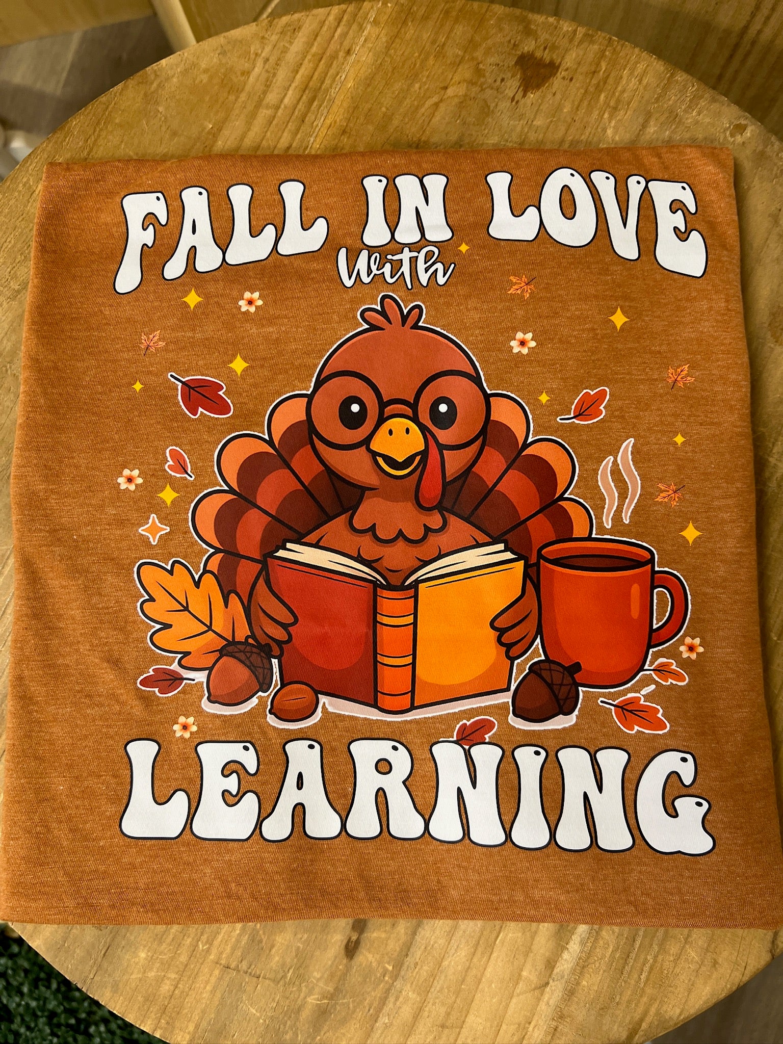 Fall in Love with Learning on Tultex Heather Rust