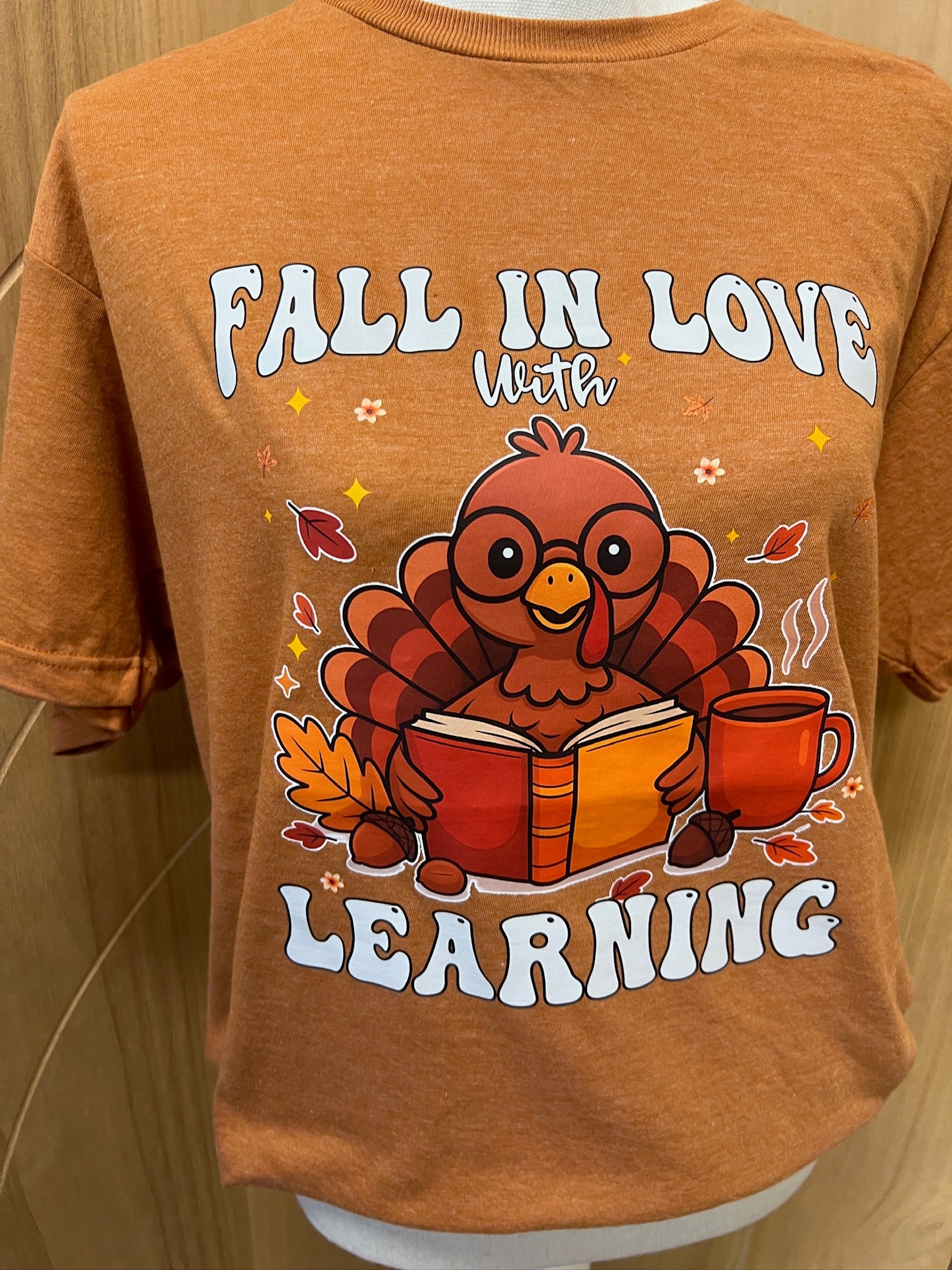 Fall in Love with Learning on Tultex Heather Rust