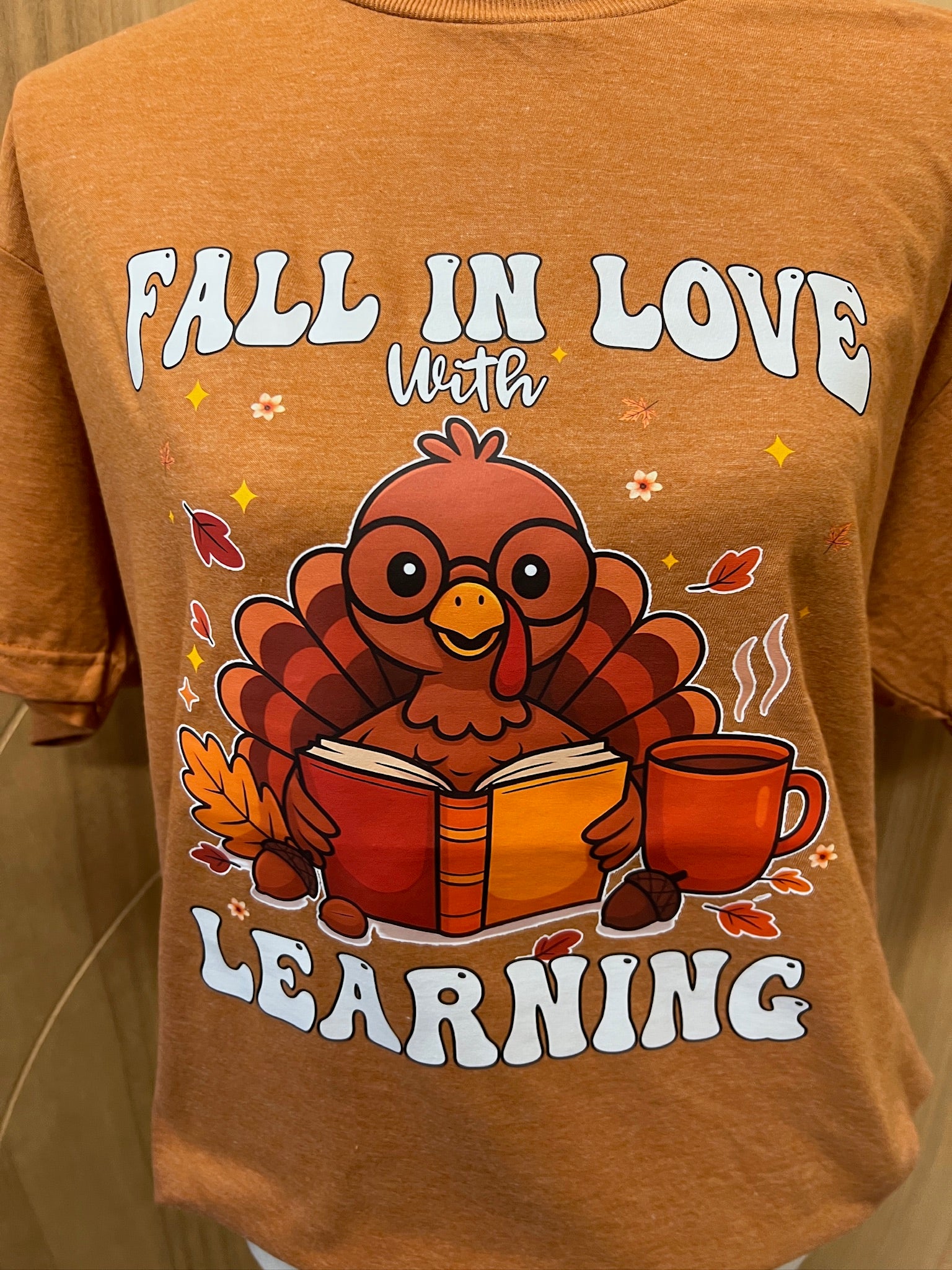 Fall in Love with Learning on Tultex Heather Rust