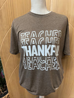Load image into Gallery viewer, Thankful Teacher on Tultex Brown
