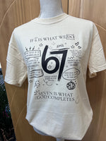 Load image into Gallery viewer, If 6 Is What We Do, 7 Is What God Completes on Comfort Colors (Shown on Ivory)
