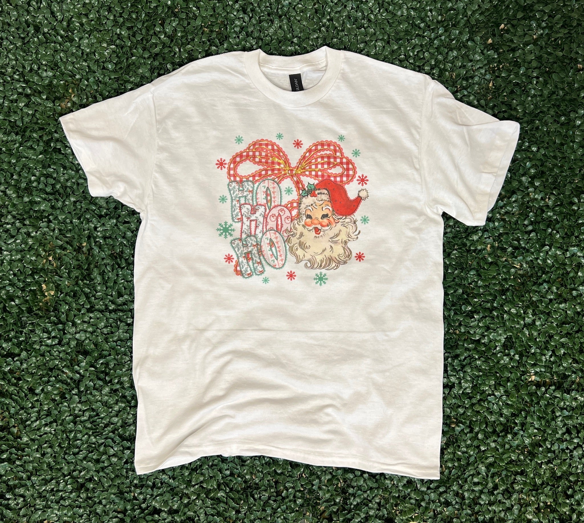 Ho Ho Ho Santa on White