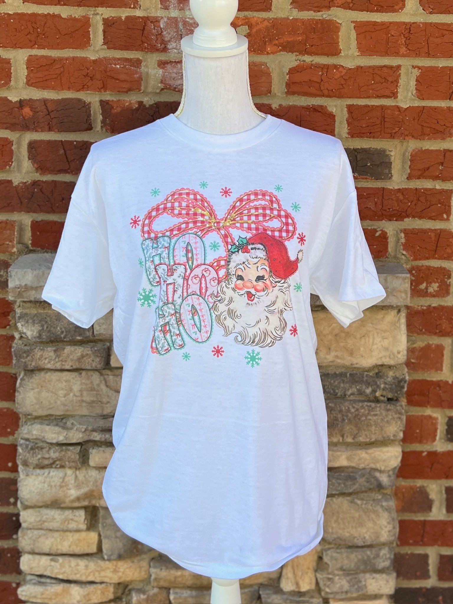 Ho Ho Ho Santa on White