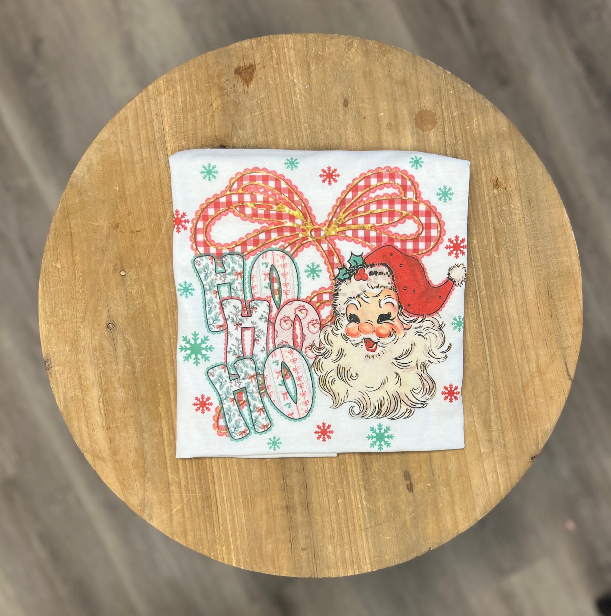 Ho Ho Ho Santa on White