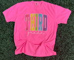 Load image into Gallery viewer, Polka Dot Grade Level Tees on Comfort Colors (Shown on Crunchberry)

