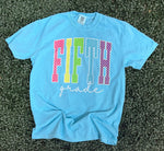 Load image into Gallery viewer, Polka Dot Grade Level Tees on Comfort Colors (Shown on Crunchberry)
