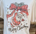 Load image into Gallery viewer, Merry Christmas Vintage Santa on Cream
