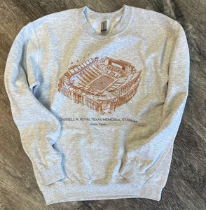 Stadium Sweatshirts - Darrell K Royal Texas Memorial Stadium