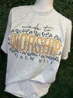 Load image into Gallery viewer, Made To Worship Tee on Ash Gray
