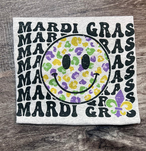 Mardi Gras Smiley Face