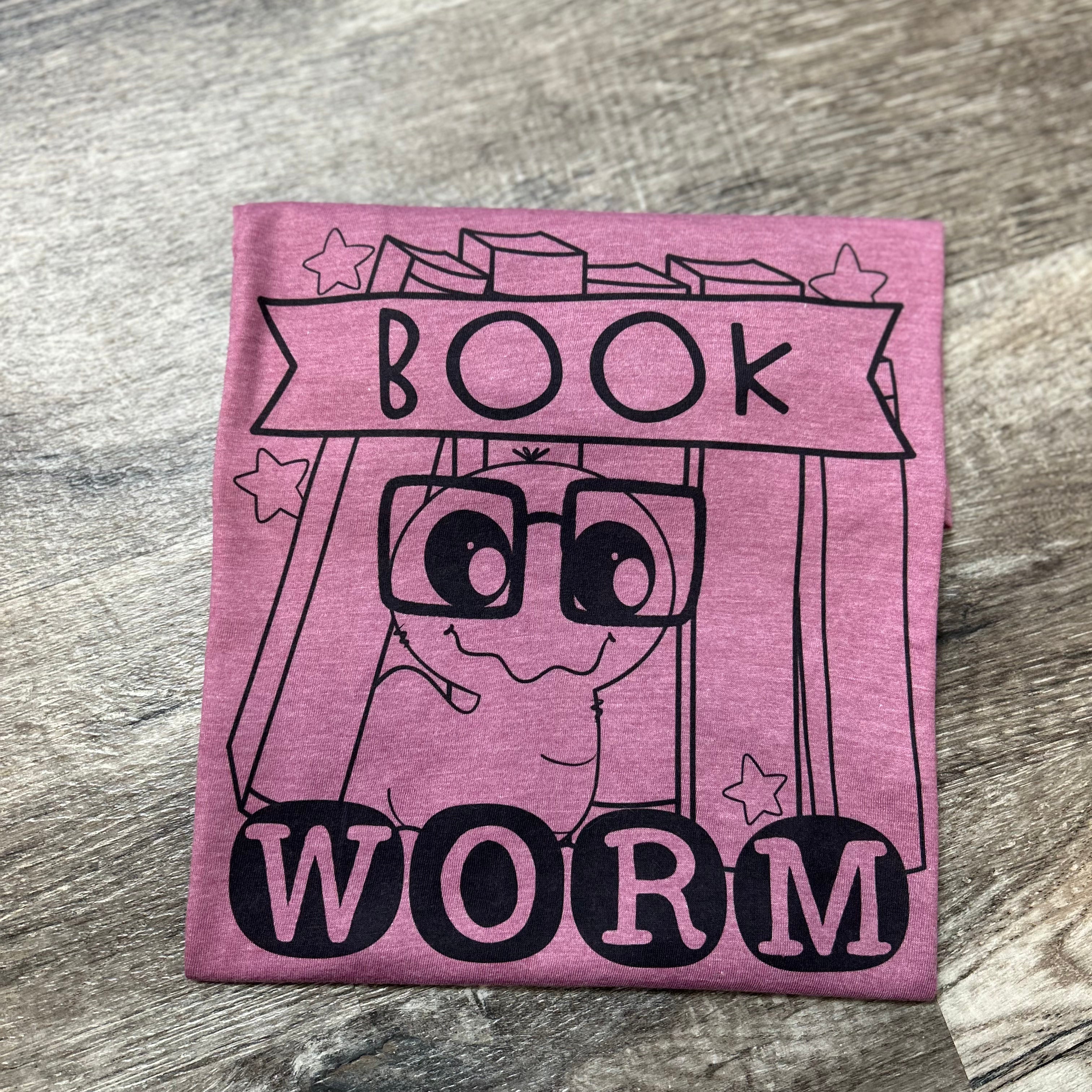 Book Worm - Black Text